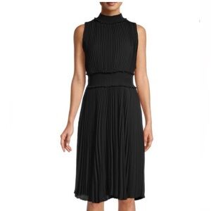 Nanette Lepore Elegant Black Pleated Maxi Dress